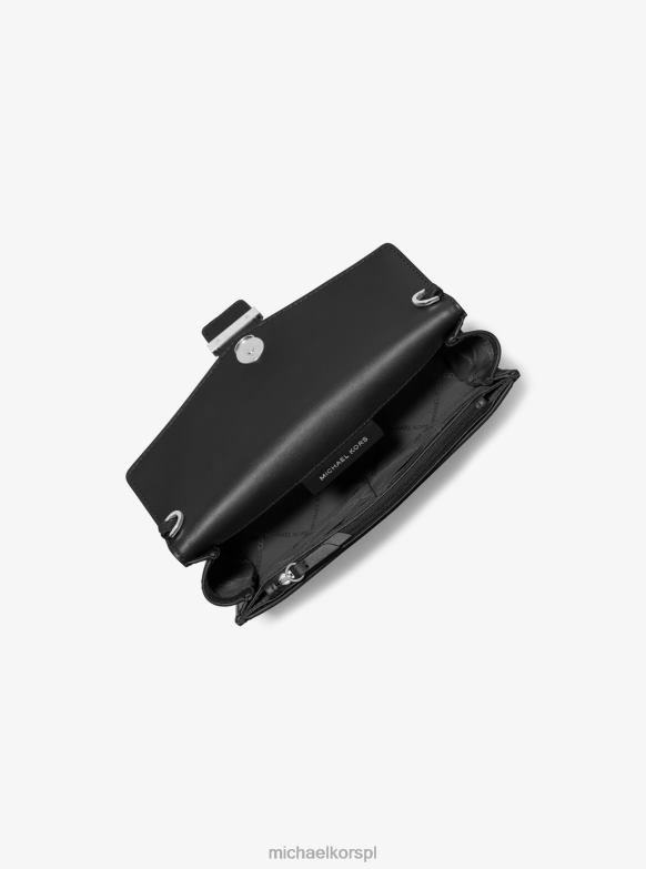 Skórzana kopertówka Penelope średniej wielkości kobiety Michael Kors czarny LHN661518 Akcesoria