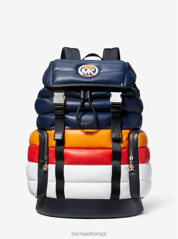 Pikowany plecak ze sztucznej skóry mk x ellesse hudson kobiety Michael Kors ubieraj się bluesowo LHN661283 Akcesoria