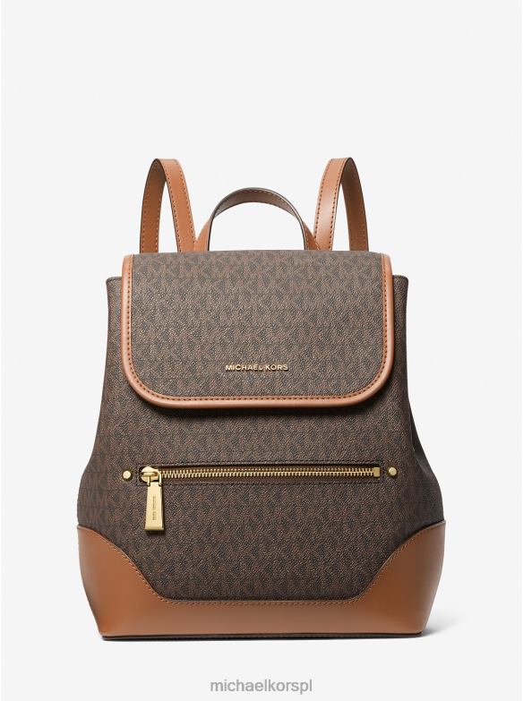 Plecak z logo Harrisona Medium kobiety Michael Kors brn/żołądź LHN661214 Akcesoria
