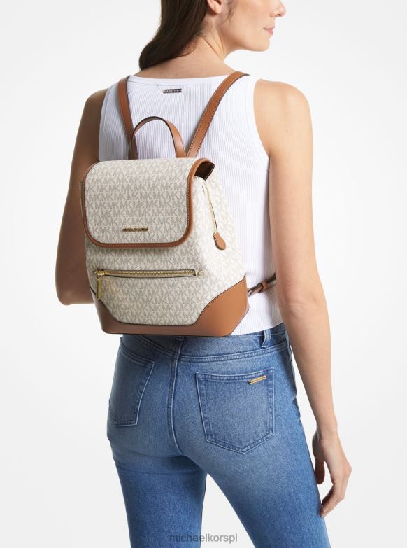 Plecak z logo Harrisona Medium kobiety Michael Kors wanilia/żołądź LHN661217 Akcesoria