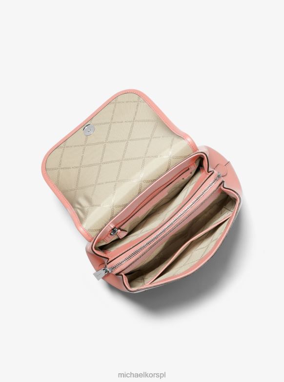 Plecak ze skóry saffiano Harrison Medium kobiety Michael Kors różowy LHN661219 Akcesoria