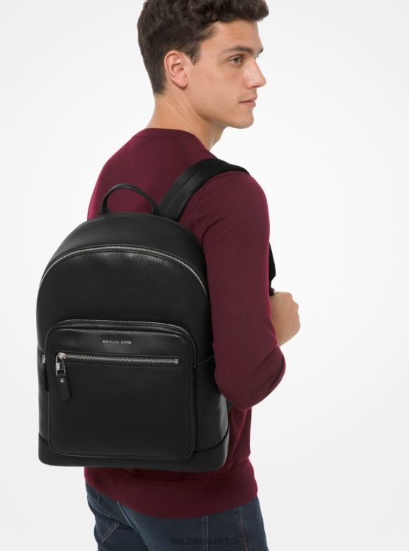 Plecak ze skóry żwirowej Hudson kobiety Michael Kors czarny LHN661253 Akcesoria