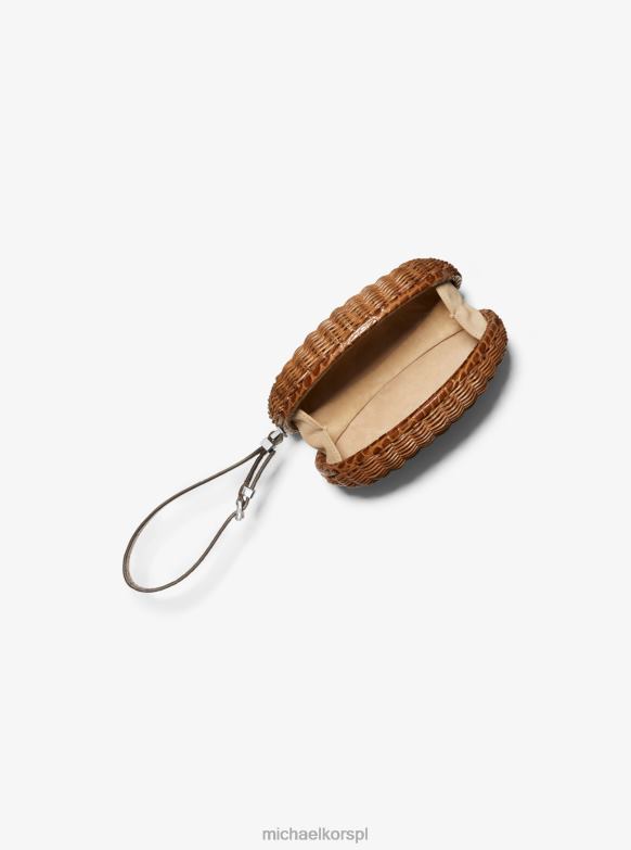 kolekcja gramercy rattan i skóra tłoczona krokodylem minaudiere kobiety Michael Kors kasztan LHN661631 Akcesoria