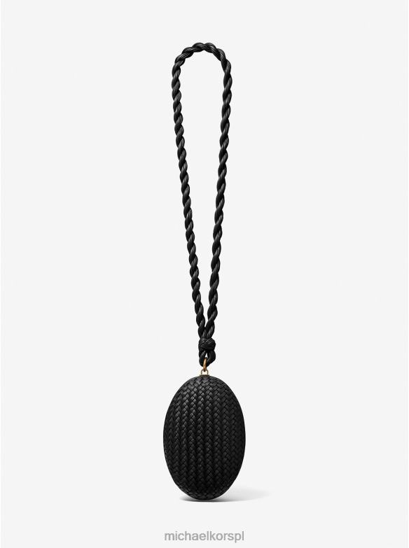 kolekcja joni ręcznie tkana skóra minaudiere kobiety Michael Kors czarny LHN661644 Akcesoria