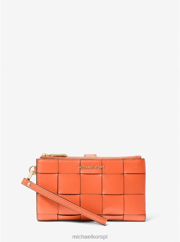 portfel na smartfony z tkanej skóry Adele kobiety Michael Kors optyczny pomarańczowy LHN661578 Akcesoria
