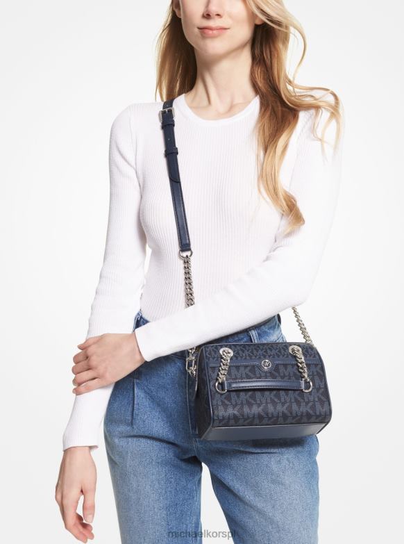 Bardzo mała torba podróżna z logo Blaire kobiety Michael Kors admrl/plblue LHN66680 Akcesoria