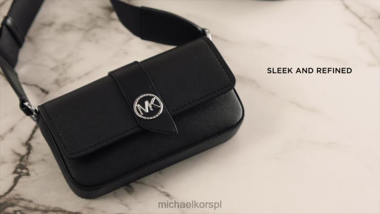 Bardzo mała torebka na ramię ze skóry saffiano firmy Greenwich kobiety Michael Kors różowy LHN66845 Akcesoria