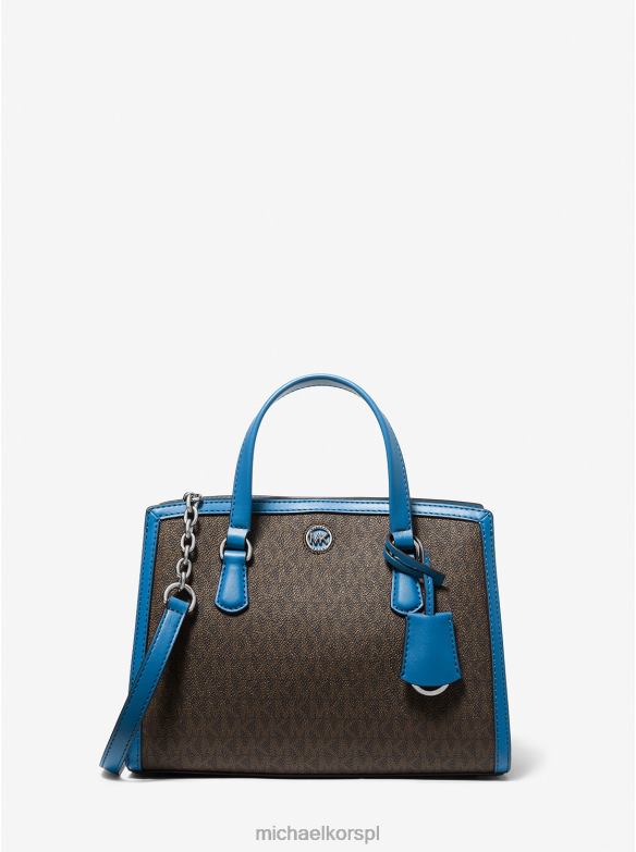 Chantal mała torba listonoszka z logo kobiety Michael Kors dziedzictwo niebieskie LHN66918 Akcesoria