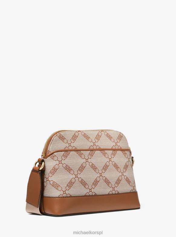 Duża, żakardowa torba na ramię z logo Jet Set Empire kobiety Michael Kors naturalny/bagaż LHN66855 Akcesoria