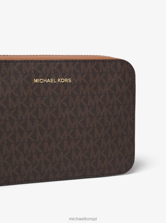 Ginny średnia torba na ramię z logo kobiety Michael Kors brązowy LHN66749 Akcesoria