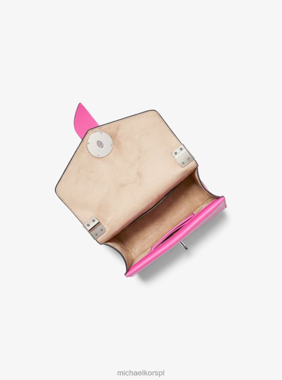 Mała torebka na ramię Greenwich ze skóry saffiano kobiety Michael Kors wiśniowy LHN66993 Akcesoria