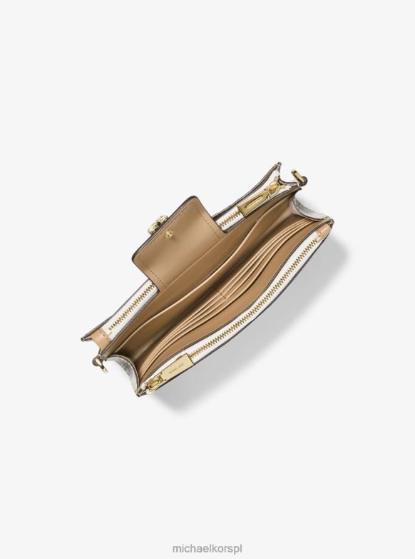 Mała torebka na ramię z logo w kolorze rubinowym kobiety Michael Kors wielbłąd LHN66734 Akcesoria