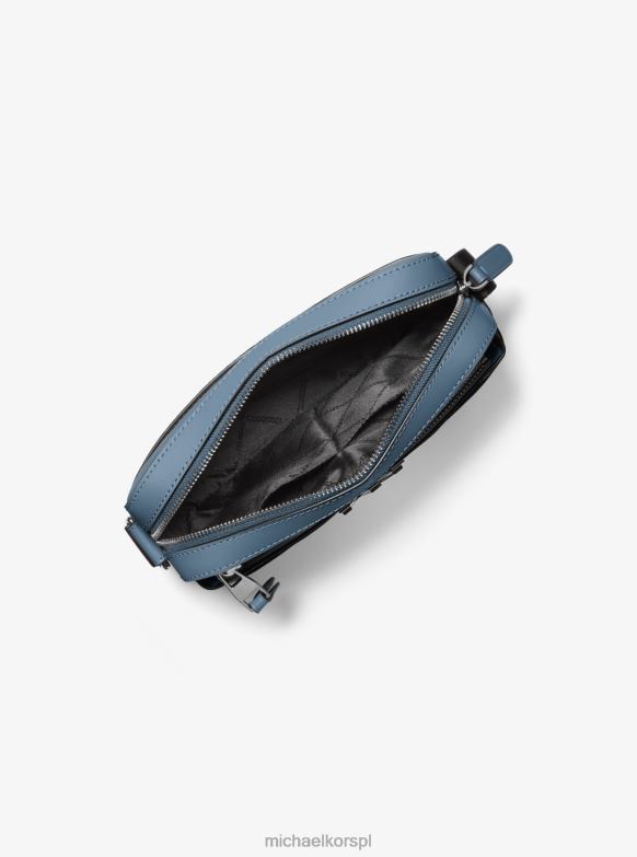 Praktyczna torba na ramię Hudson ze skóry żwirowej kobiety Michael Kors dżinsowa LHN66792 Akcesoria