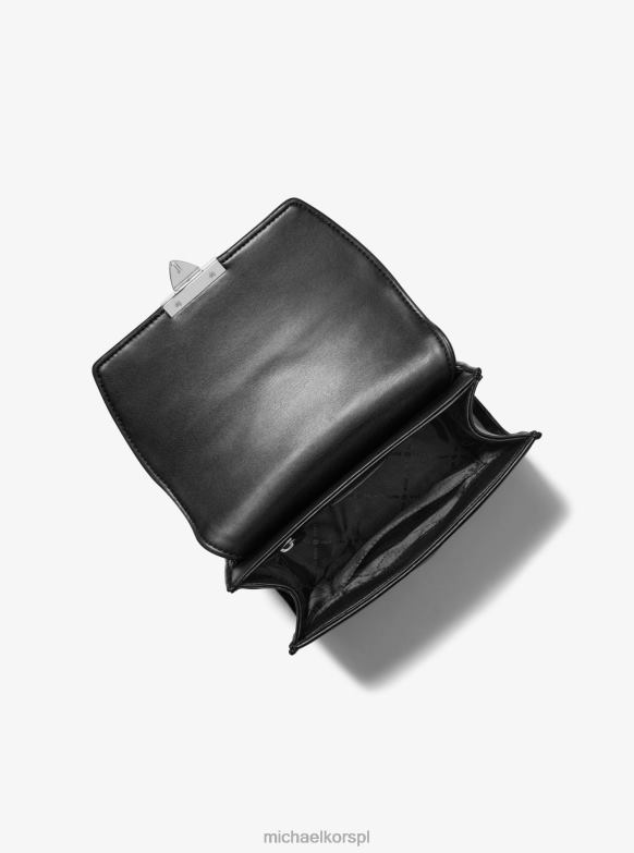 Serena mała pikowana torebka na ramię ze sztucznej skóry kobiety Michael Kors czarny LHN66781 Akcesoria