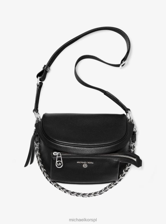 Slater średniej wielkości torebka na ramię ze skóry żwirowej kobiety Michael Kors czarny LHN66958 Akcesoria