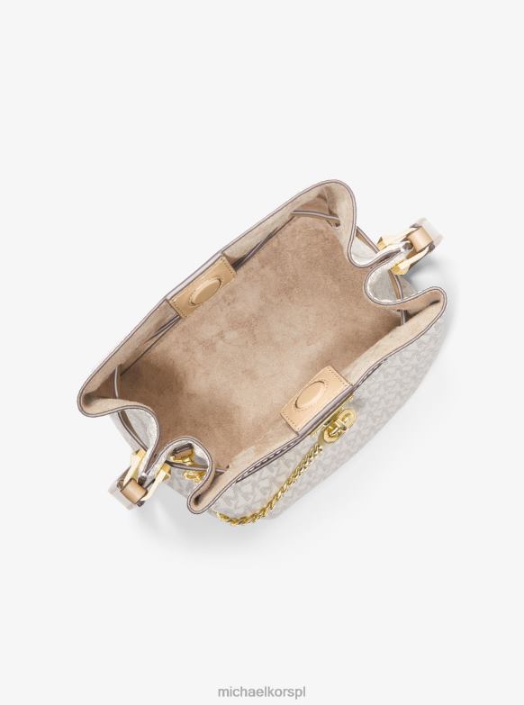 Torba listonoszka z logo Hamilton Legacy, średnie logo kobiety Michael Kors połączenie waniliowe LHN66697 Akcesoria