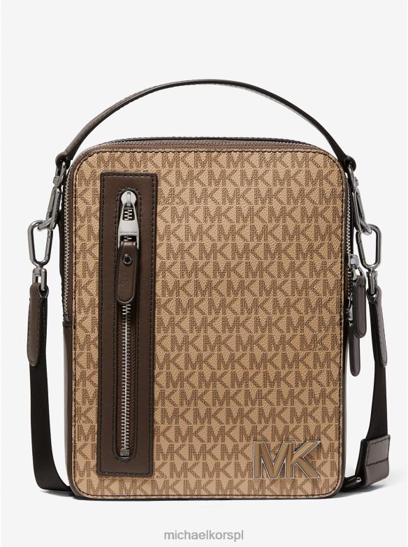 Torba lotnicza z logo Hudson kobiety Michael Kors brązowy/kamelowy LHN66956 Akcesoria