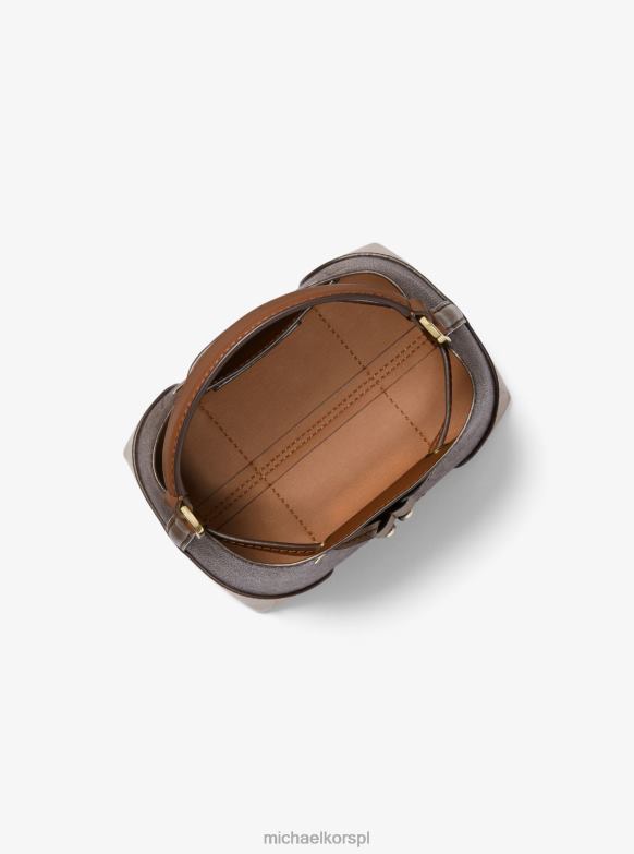 Torba typu Bucket z małym logo Mercer kobiety Michael Kors brązowy LHN66914 Akcesoria