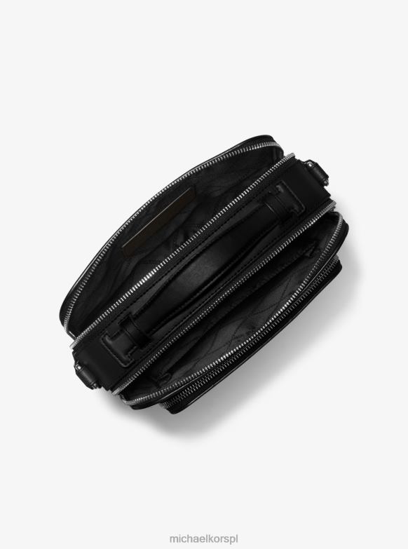 Torebka na ramię marki Hudson ze skóry żwirowej kobiety Michael Kors czarny LHN66835 Akcesoria