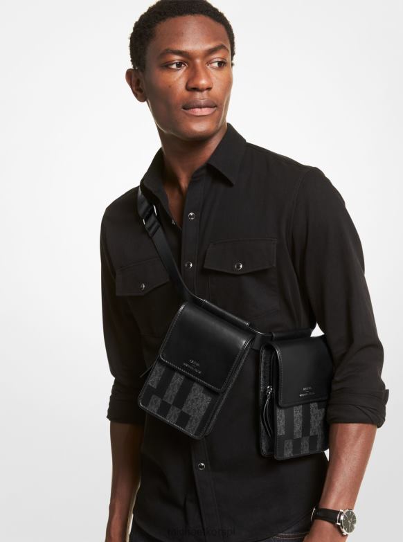 Wielofunkcyjna torba sygnowana przez Ashya x Saga i skórzana kobiety Michael Kors czarna kombinacja LHN66937 Akcesoria