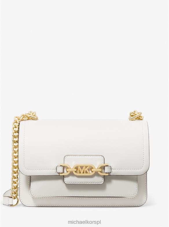 Wrzosowa duża skórzana torba na ramię kobiety Michael Kors optyczna biel LHN66841 Akcesoria