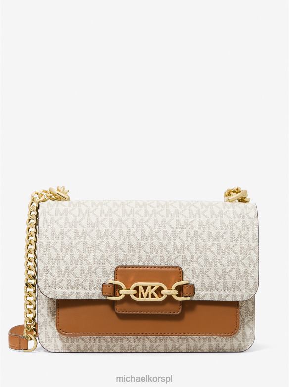 Wrzosowa duża torba na ramię z logo kobiety Michael Kors wanilia/żołądź LHN66837 Akcesoria