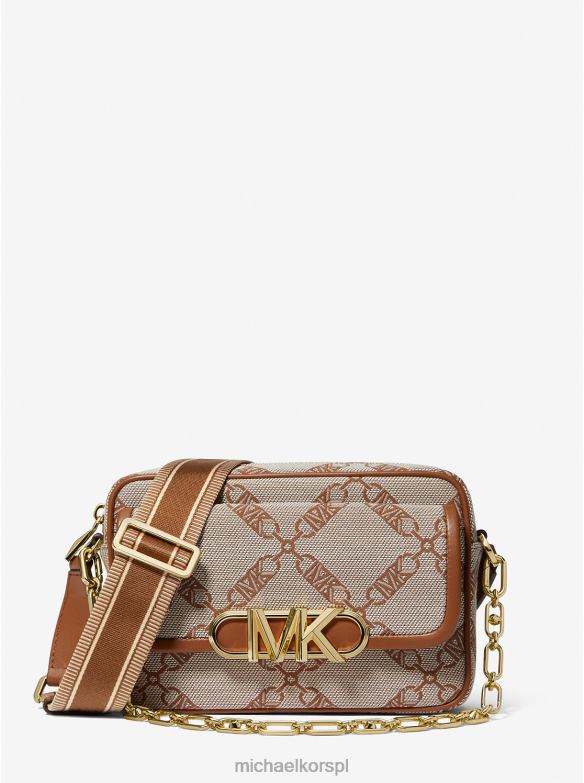 Żakardowa torba na ramię z logo Parker Medium Empire kobiety Michael Kors naturalny/bagaż LHN66844 Akcesoria