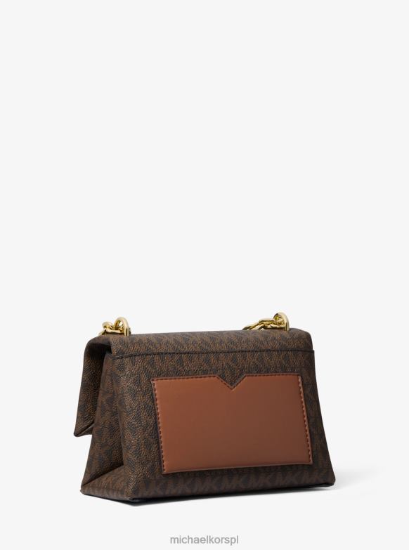 cece mała torba na ramię z logo kobiety Michael Kors brązowy LHN66909 Akcesoria