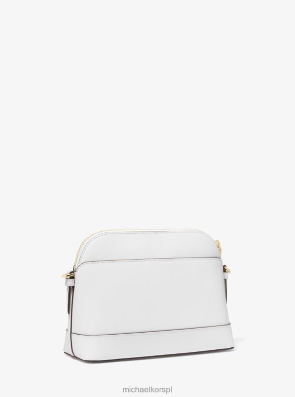 duża torba na ramię ze skóry saffiano kobiety Michael Kors optyczna biel LHN661015 Akcesoria