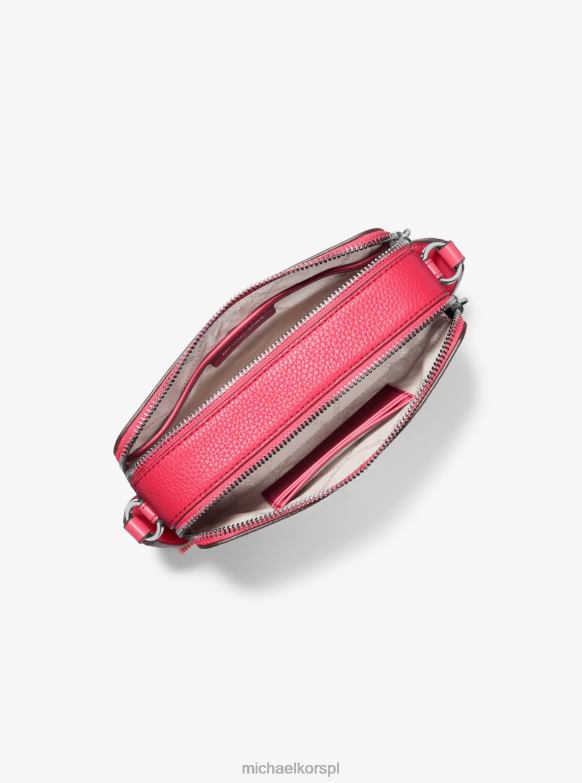 mała torba na aparat ze skóry żwirowej, zapinana na podwójny zamek błyskawiczny kobiety Michael Kors pelargonia LHN66742 Akcesoria
