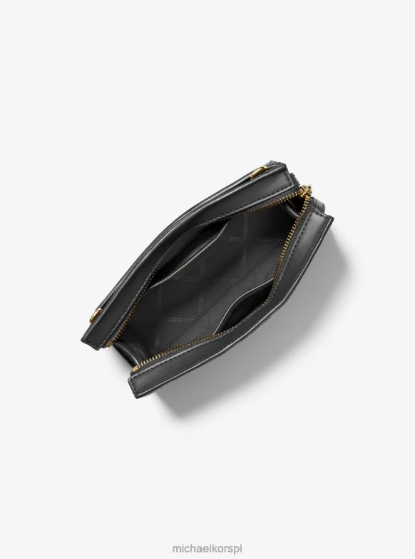 Średnia torba na ramię Valerie ze skóry żwirowej kobiety Michael Kors czarny LHN66915 Akcesoria