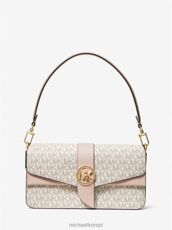 Średnia torba na ramię z logo Greenwich kobiety Michael Kors waniliowy/delikatny róż LHN66930 Akcesoria