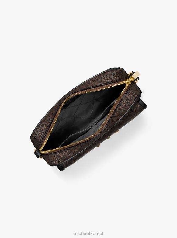 Średnia torba na ramię z logo Parker kobiety Michael Kors brązowy/czarny LHN66691 Akcesoria