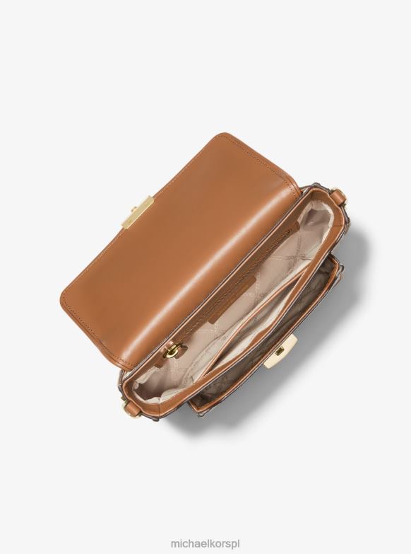 Średnie logo Bradshaw i skórzana torba listonoszka kobiety Michael Kors wanilia/żołądź LHN66969 Akcesoria