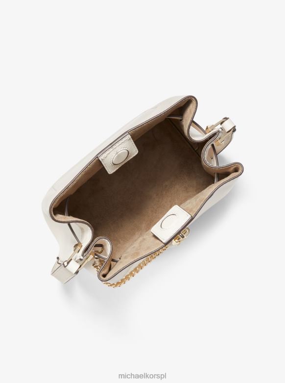 Średniej wielkości skórzana torba Hamilton Legacy kobiety Michael Kors To krem LHN66684 Akcesoria