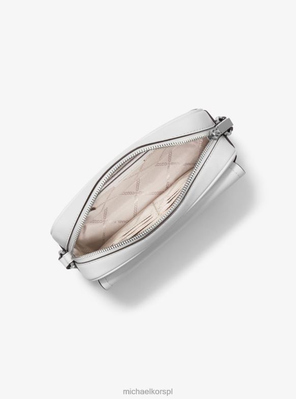 Średniej wielkości skórzana torba na ramię Parker kobiety Michael Kors optyczna biel LHN66668 Akcesoria