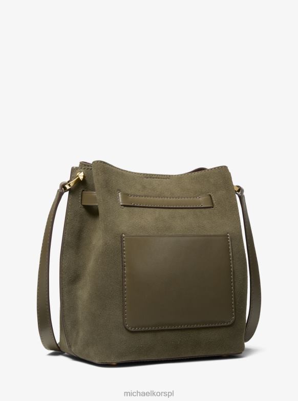 Średnio zamszowa torba Hamilton Legacy kobiety Michael Kors Oliwa LHN66919 Akcesoria