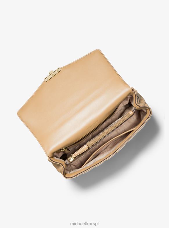 soho bardzo duża pikowana skórzana torba na ramię kobiety Michael Kors wielbłąd LHN66988 Akcesoria