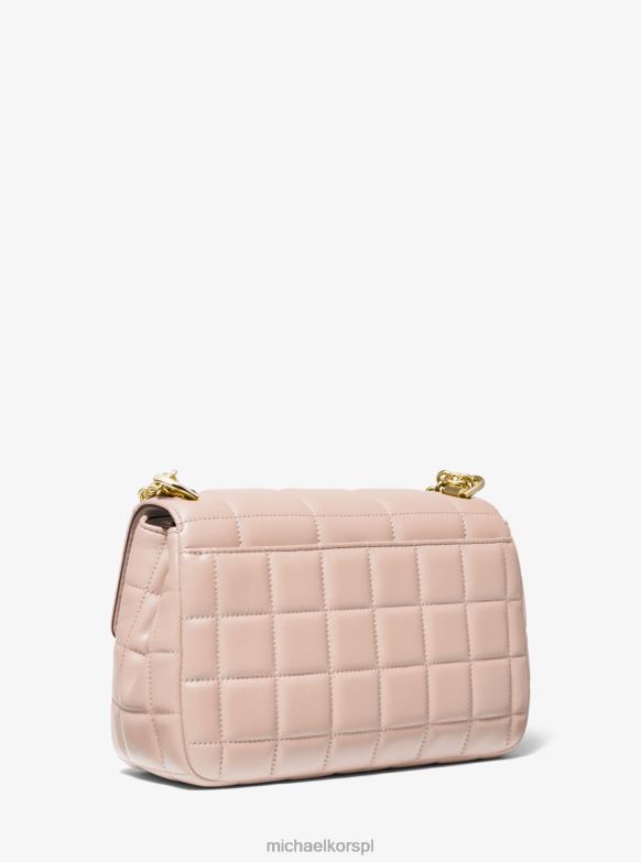soho duża pikowana skórzana torba na ramię kobiety Michael Kors delikatny róż LHN66997 Akcesoria