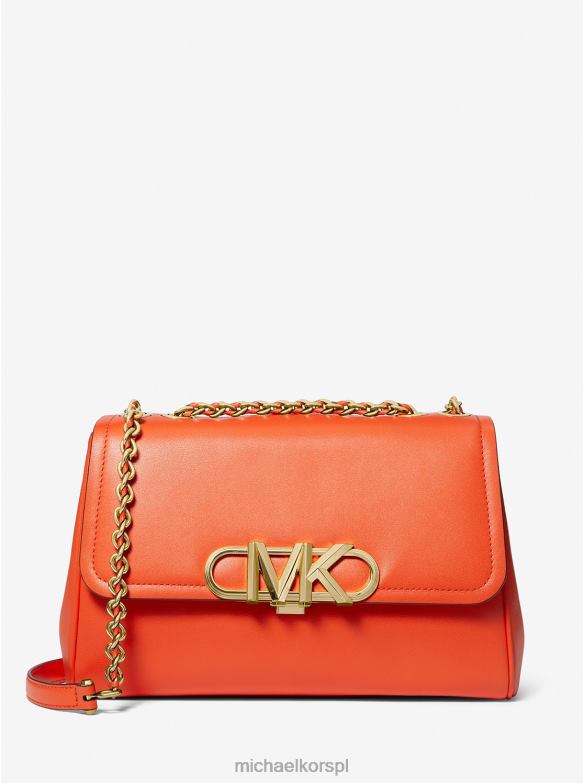 Bardzo duża skórzana torba na ramię Parker kobiety Michael Kors optyczny pomarańczowy LHN661332 Akcesoria