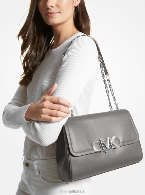 Bardzo duża skórzana torba na ramię Parker kobiety Michael Kors wrzosowy szary LHN661344 Akcesoria