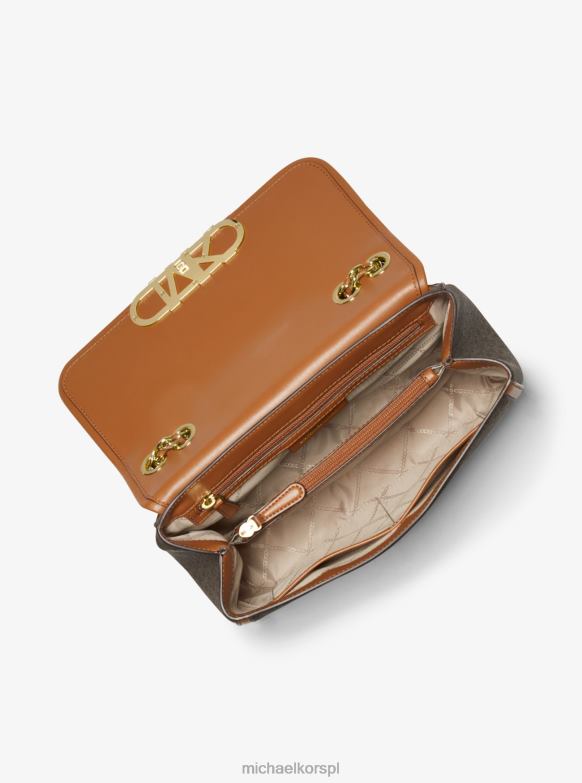 Bardzo duża torba na ramię z logo Parker kobiety Michael Kors brn/żołądź LHN661304 Akcesoria