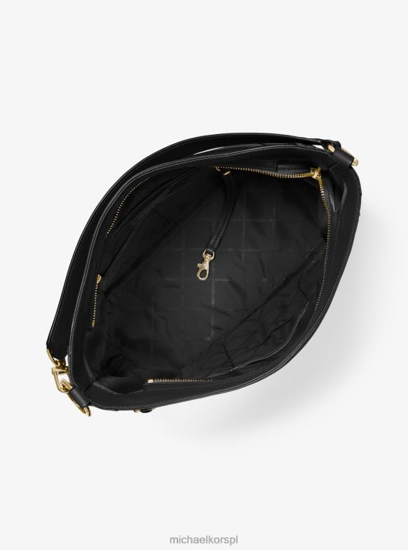 Brooklyn duża torebka na ramię ze skóry w kolorze kamienistej skóry kobiety Michael Kors czarny LHN661391 Akcesoria