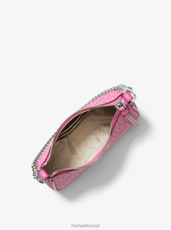 Mała kieszonka z logo Jet Set kobiety Michael Kors wiśniowy LHN661349 Akcesoria