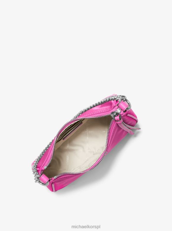Mała nylonowa saszetka gabardynowa z motywem jet set kobiety Michael Kors wiśniowy LHN661345 Akcesoria