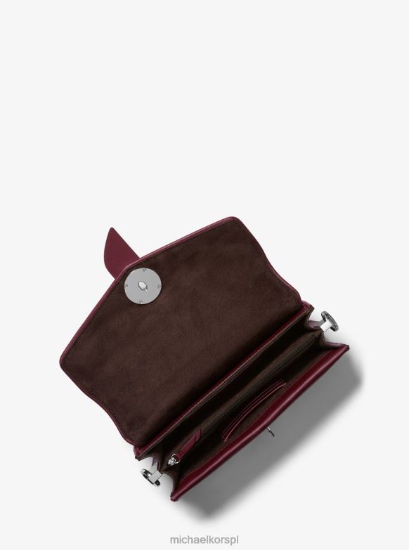 Żakardowa torba na ramię z logo Greenwich kobiety Michael Kors merlot LHN661330 Akcesoria