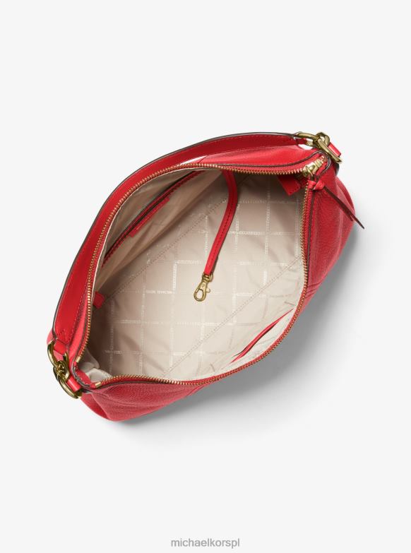 sienna duża torebka na ramię ze skóry w kolorze kamienistej skóry kobiety Michael Kors karmazynowy LHN661380 Akcesoria