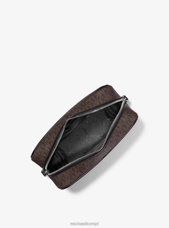 Etui podróżne z logo Hudson kobiety Michael Kors brązowo-czarny LHN661568 Akcesoria