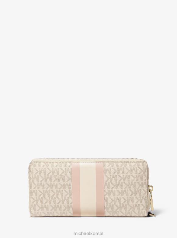 Kontynentalna opaska na nadgarstek z paskiem z logo kobiety Michael Kors waniliowy/delikatny róż LHN661555 Akcesoria