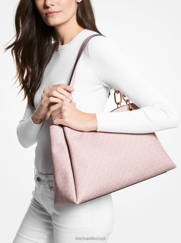 Duża torba na ramię z logo Trisha kobiety Michael Kors ciemny puder do różu LHN661140 Akcesoria